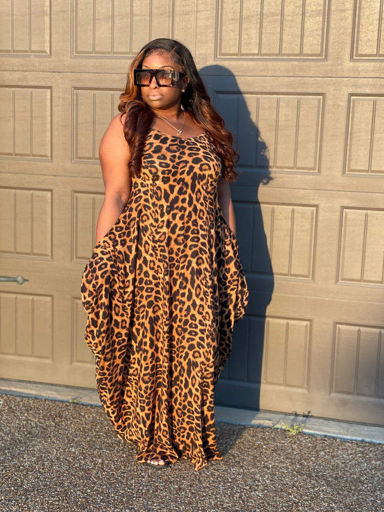 Cheetah top flowy dress